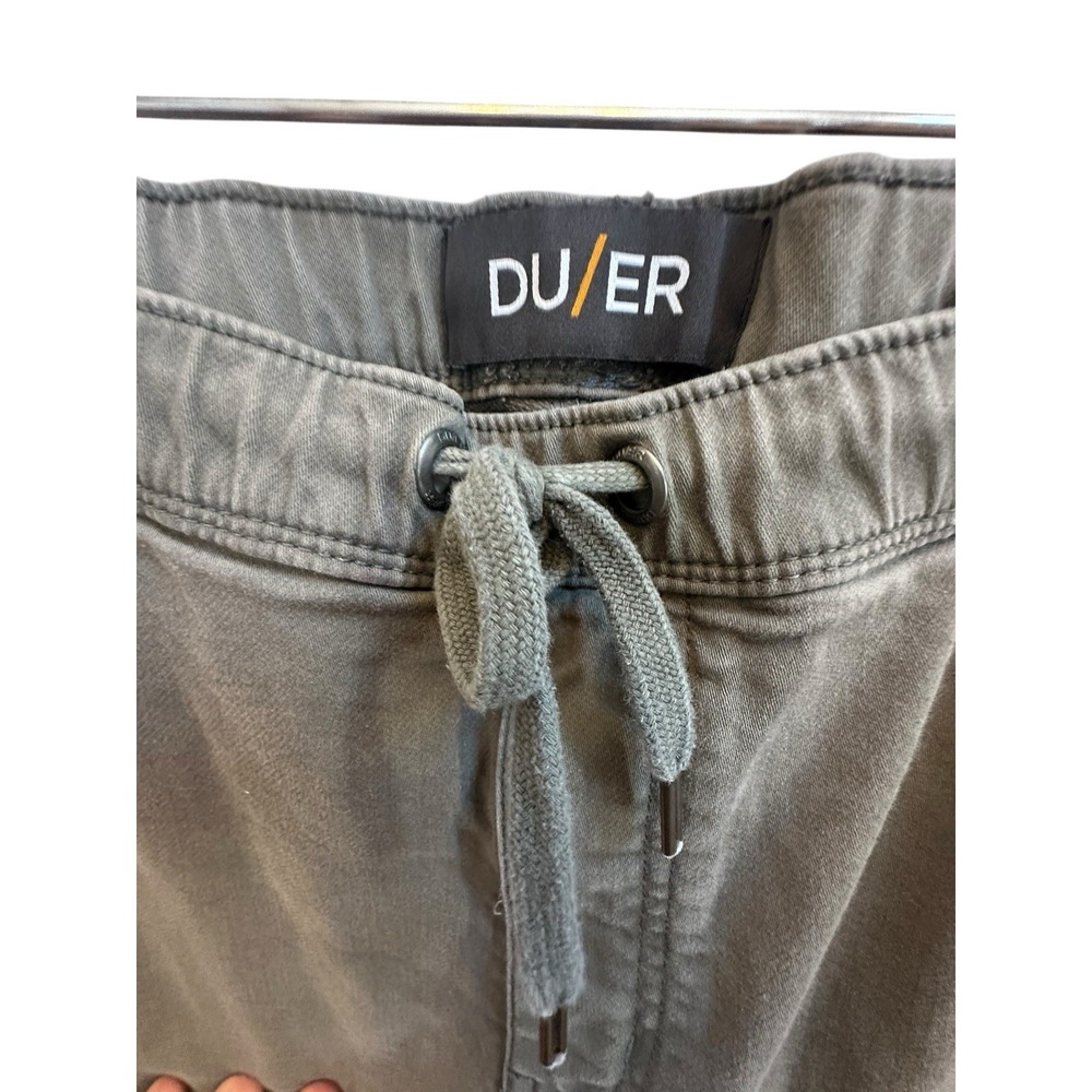 DU/ER Duer N2X No Sweat Slim Fit Joggers Pants Men's sz 36 Green Elastic Waist - Picture 2 of 7
